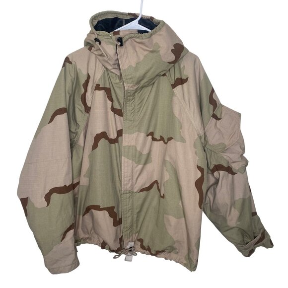 U.S. Military Desert Camouflage Ripstop Hooded‎ Jacket Mens XL Field - Picture 2 of 12